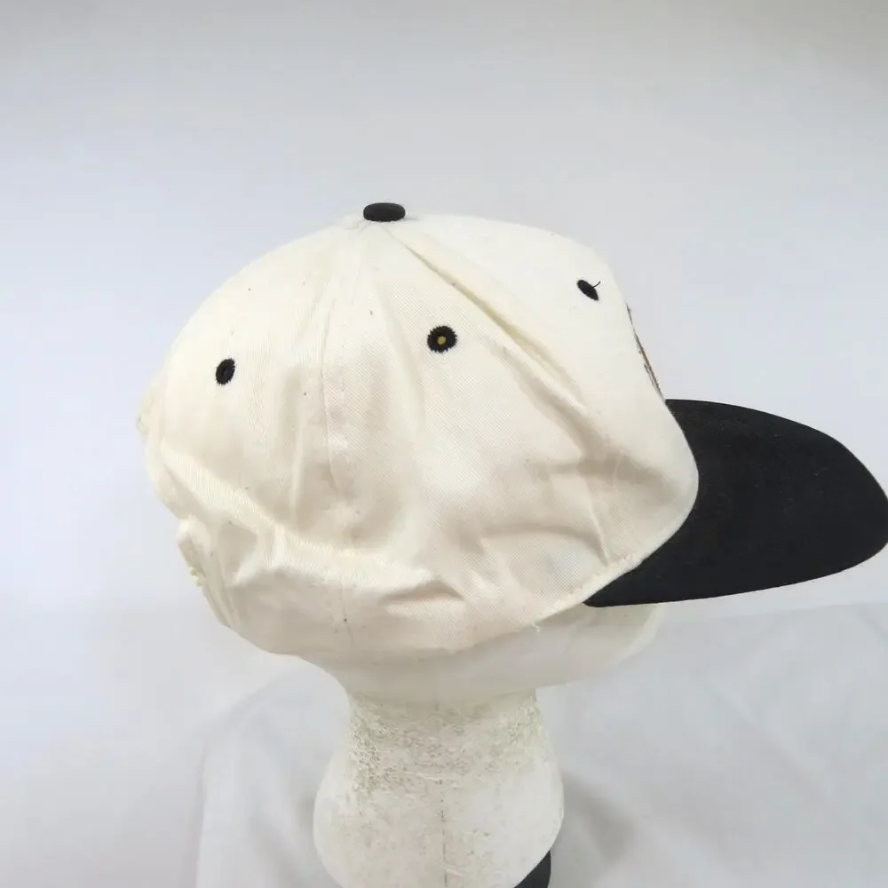 Stop Phylloxera Cartoon Wine Hat Beige Black Snapback 1990s